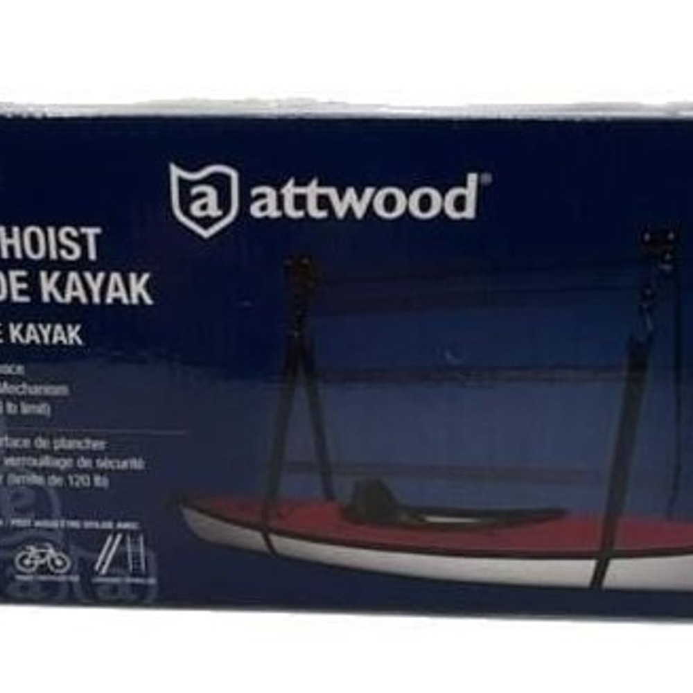 Attwood Kayak Hoist 11953-4 Overhead Storage System 120lb Capacity